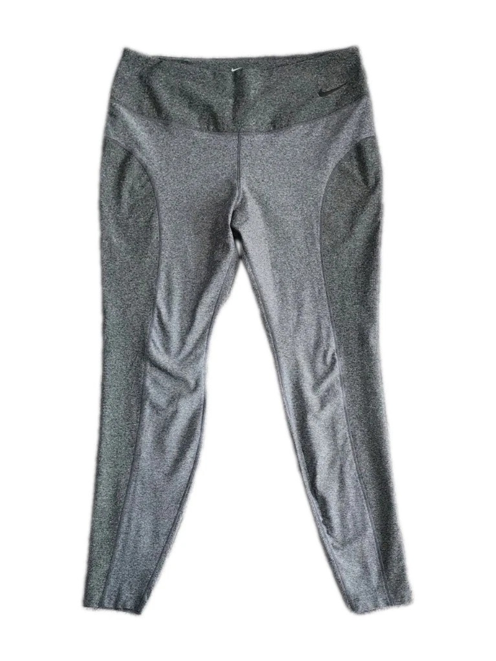 Nike Women's SZ 1X Power Studio SCULPT HYPER Training Tights Heathered Gray